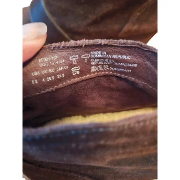 UGG Womens Brown Suede Ankle Boots With Shearling Lining & Buckle Strap Detail S - Picture 10 of 11